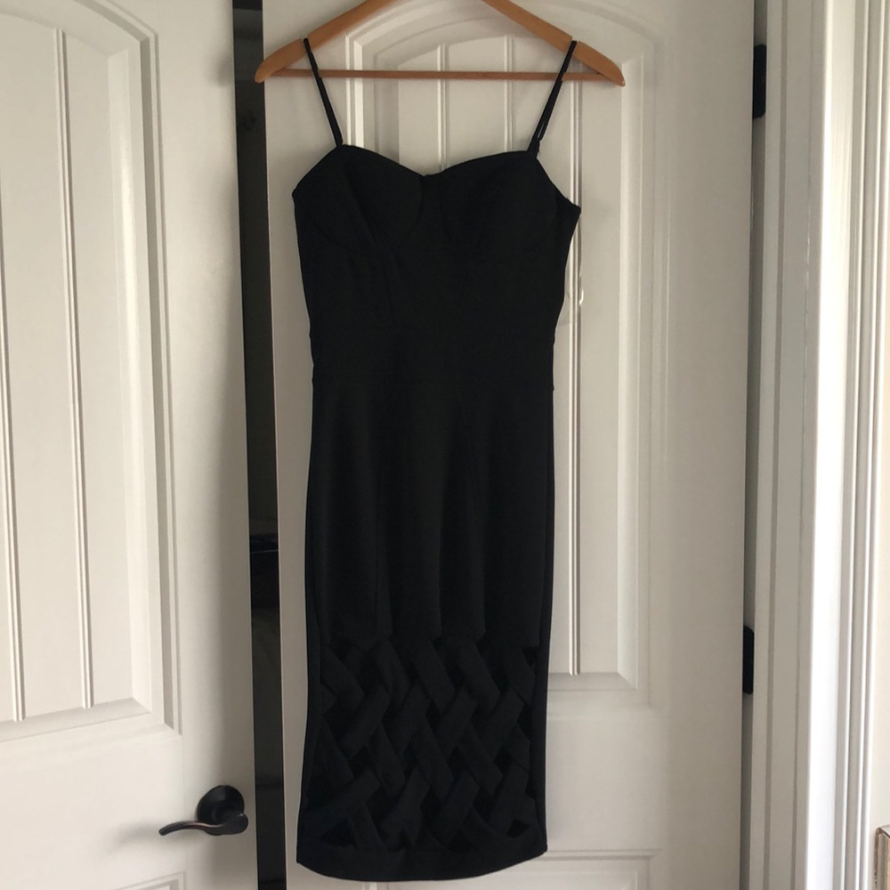NWT Windsor black midi cocktail dress size S.